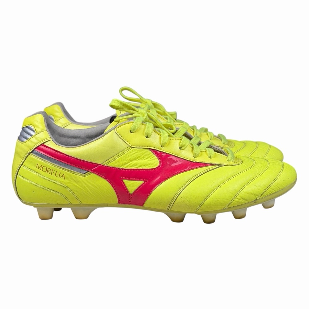 RARE Mizuno Morelia II Elite FG -‎ Yellow Lime, Men's US Sz 10 Cleats P1GA241245